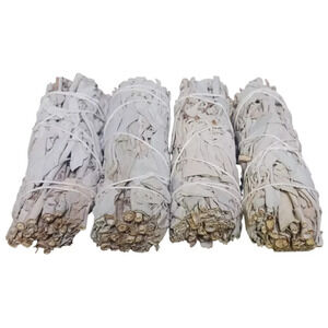 Lot of 4 White Sage Smudge Sticks Incense 4 inch Bundle All Natural